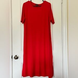 Eileen Fisher Women Dress Orange Half Sleeve Maxi-medium